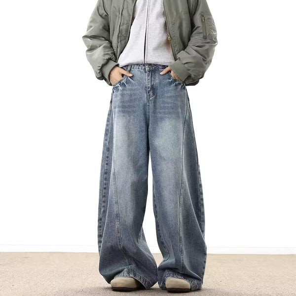 The Helix Twisted-Seam Wide-Leg Jeans