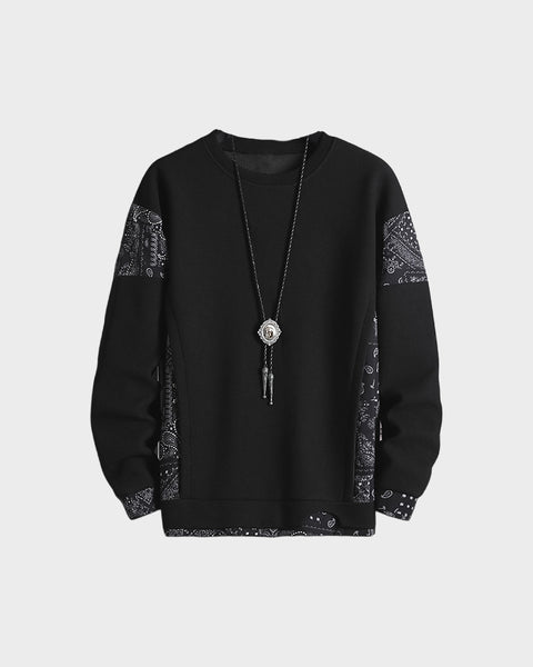 TwoTone Waffle Knit Layered Sweatshirt