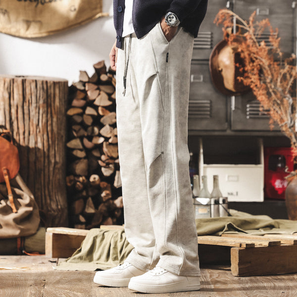 Contour Panel Wide-Leg Sweatpants