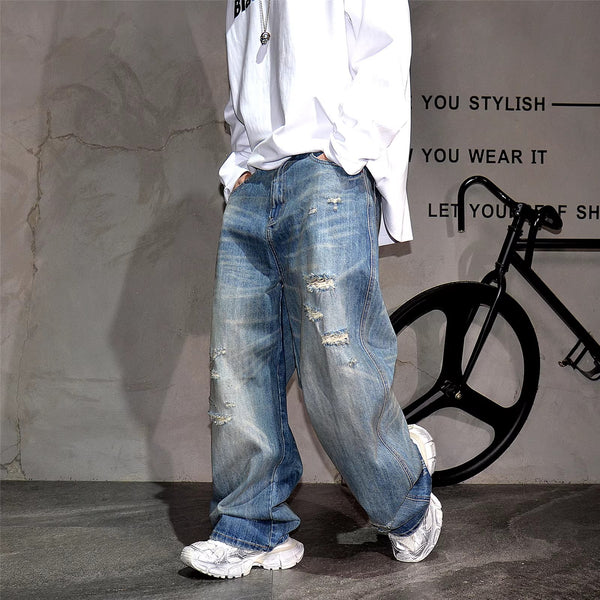 Drift Distressed Jeans - Vintage Blue