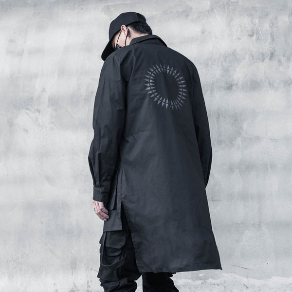 Black Long Overshirt Jacket
