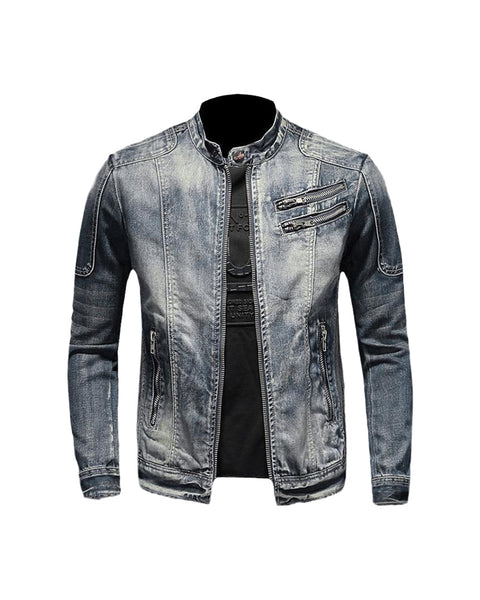 SK1 Denim Biker Jacket
