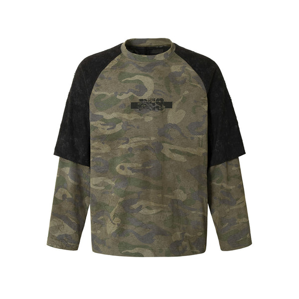 Number 7 Camo Long Sleeve Tee