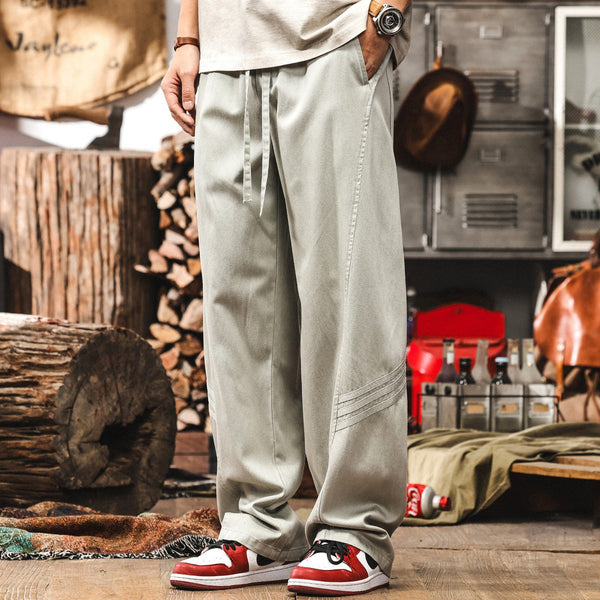 Ridge Pleat Wide-Leg Trousers