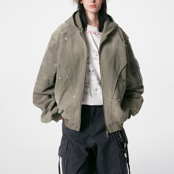 Heavy Washed Distressed Jacket