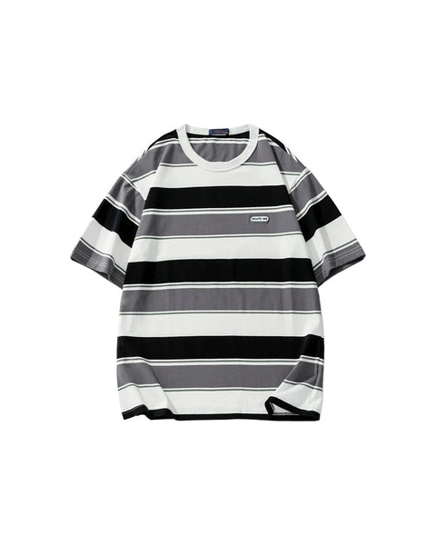 SQ2 Multi Striped Color Loose T-Shirt