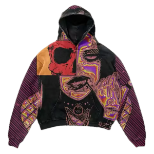Skull Fragment Graphic Hoodie