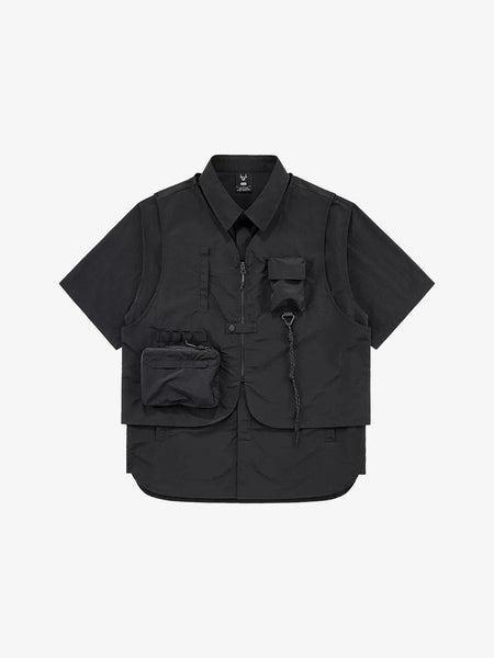 Multi Vest Pockets Two Pieces T-Shirt