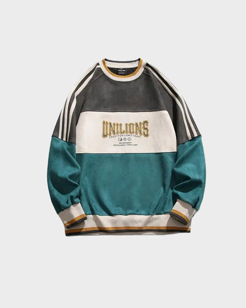 UNILIONS Color Block Pullover Sweatshirt