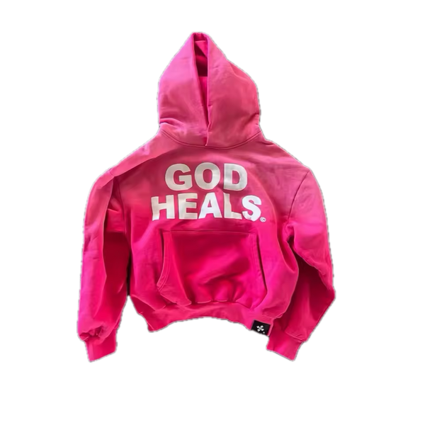 Vintage "God Heals" Washed Hoodie