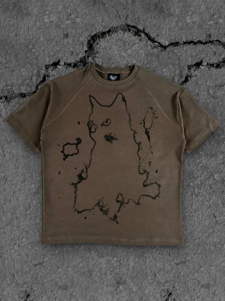 “Cat” T-Shirt (Coffee)