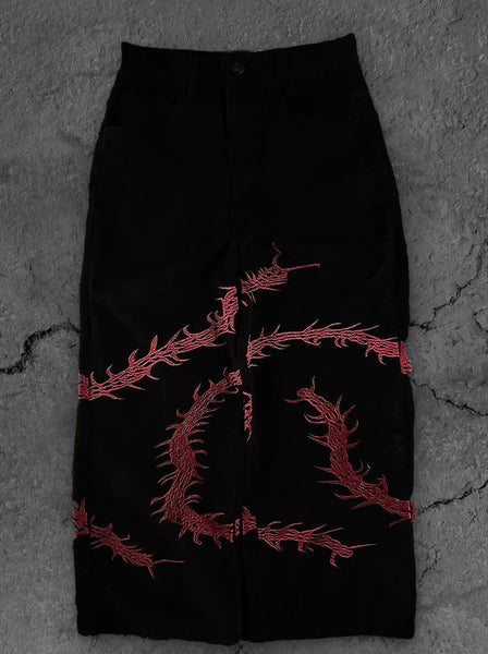 “Ghoul” Jeans (Wine)