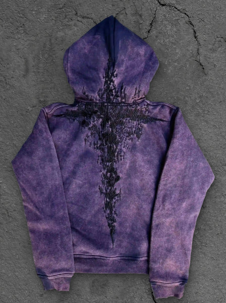 “Half a Million” Embroidered Hoodie (Dark Purple)