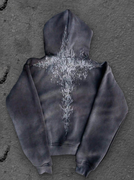 "Half a Million" Embroidered Hoodie (Grey)