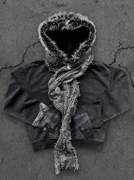“Ryuk” Fur-Zip (with Scarf)
